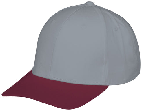 Augusta Sportswear Youth Rally Cotton Twill Cap (6252), Color 'Blue/Grey/Maroon'